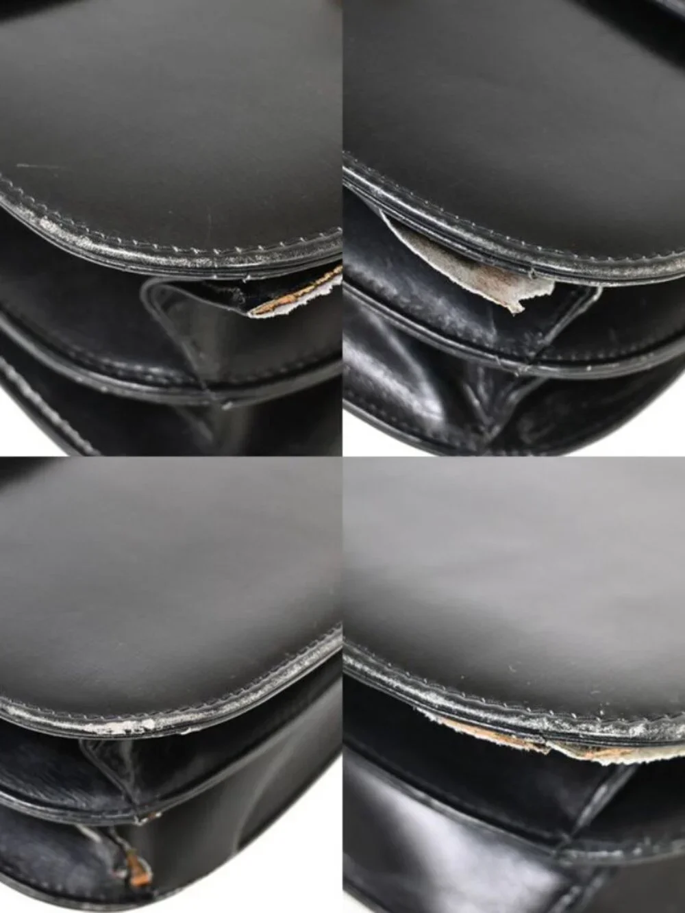 Celine Carriage Shoulder Bag Leather Black 67 Fa291 - Picture 7 of 15